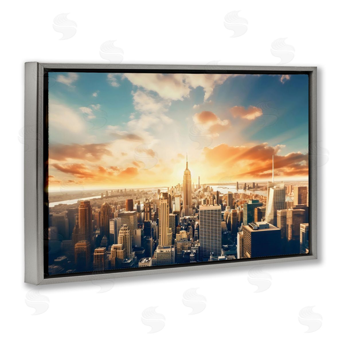 LSR Creative Studio Golden Hour Cityscape Sunset Canvas Wall Art Print