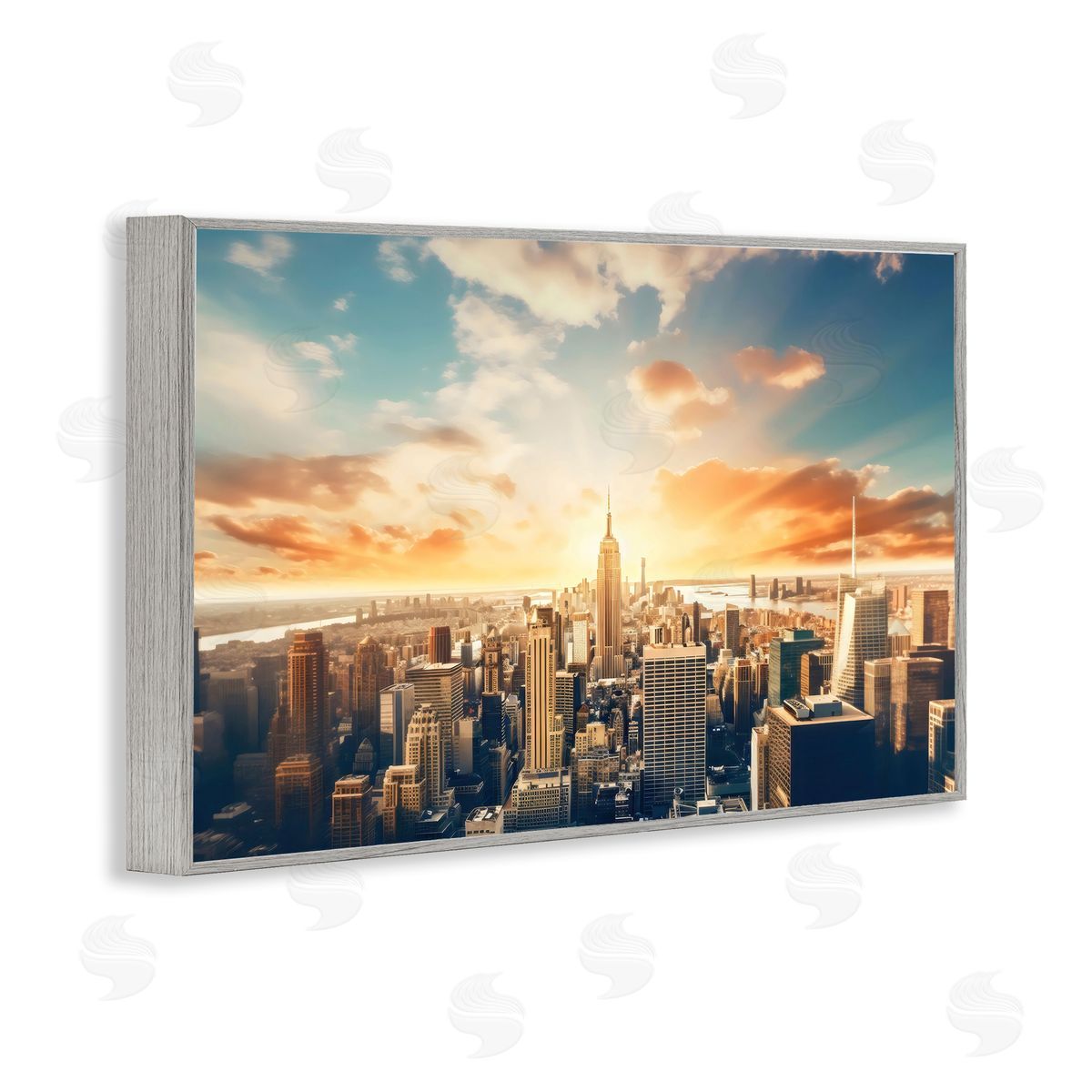 LSR Creative Studio Golden Hour Cityscape Sunset Canvas Wall Art Print