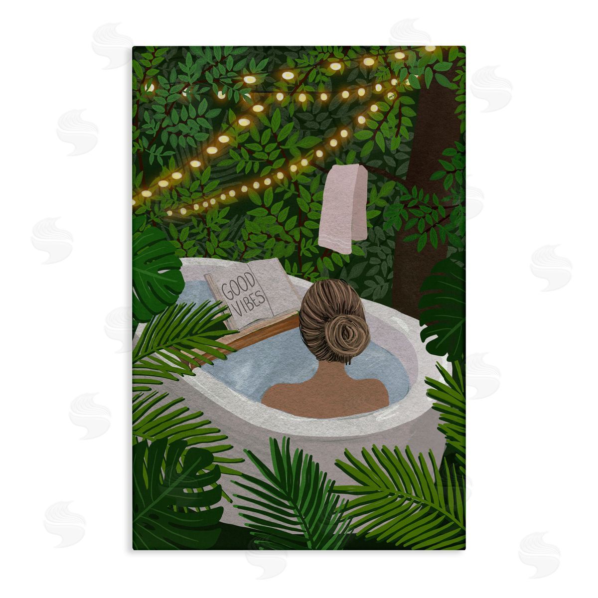 Chen Alyesh Jungle Bath Portrait Canvas Wall Art Print