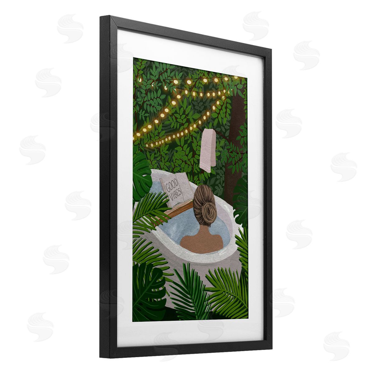 Chen Alyesh Jungle Bath Portrait Canvas Wall Art Print