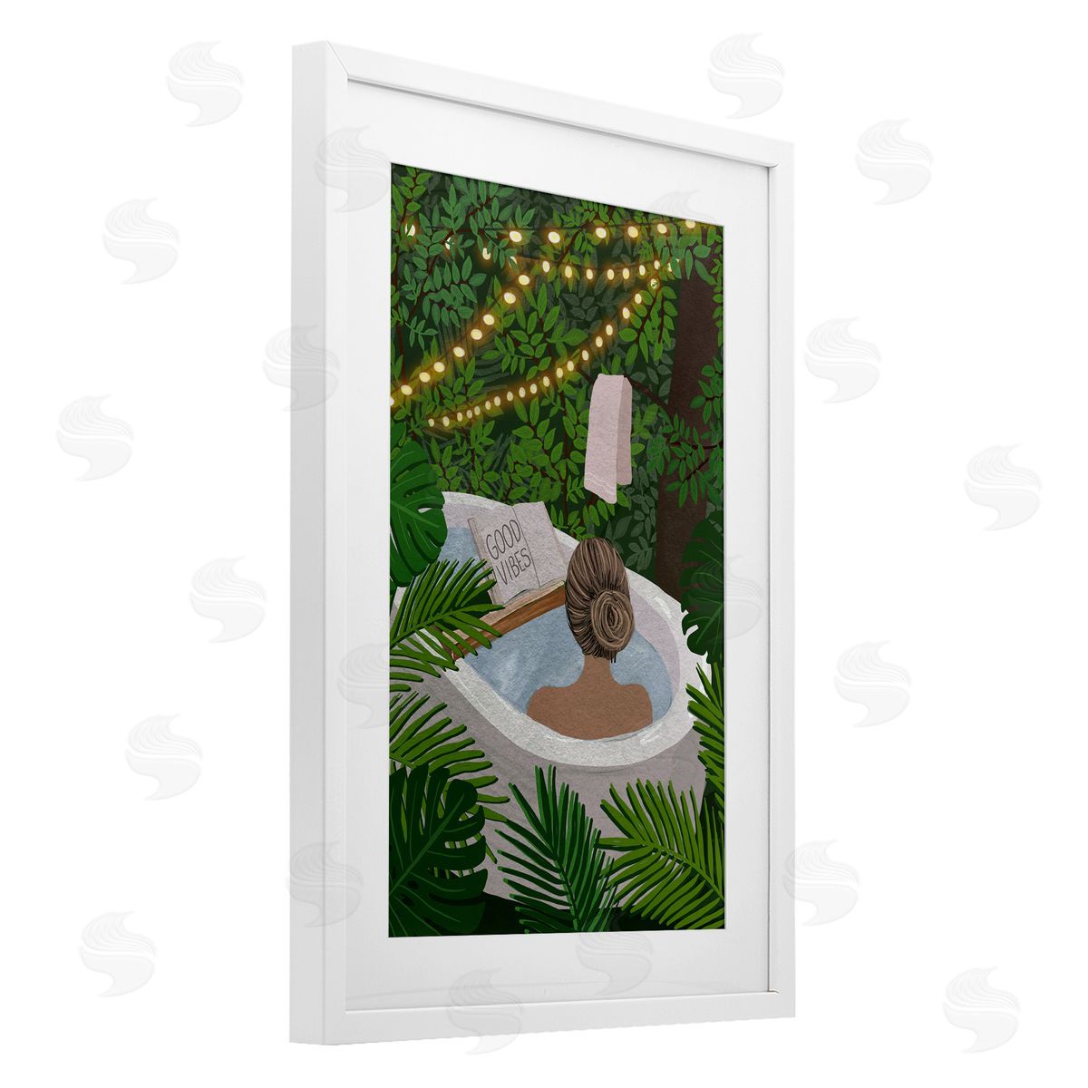 Chen Alyesh Jungle Bath Portrait Canvas Wall Art Print