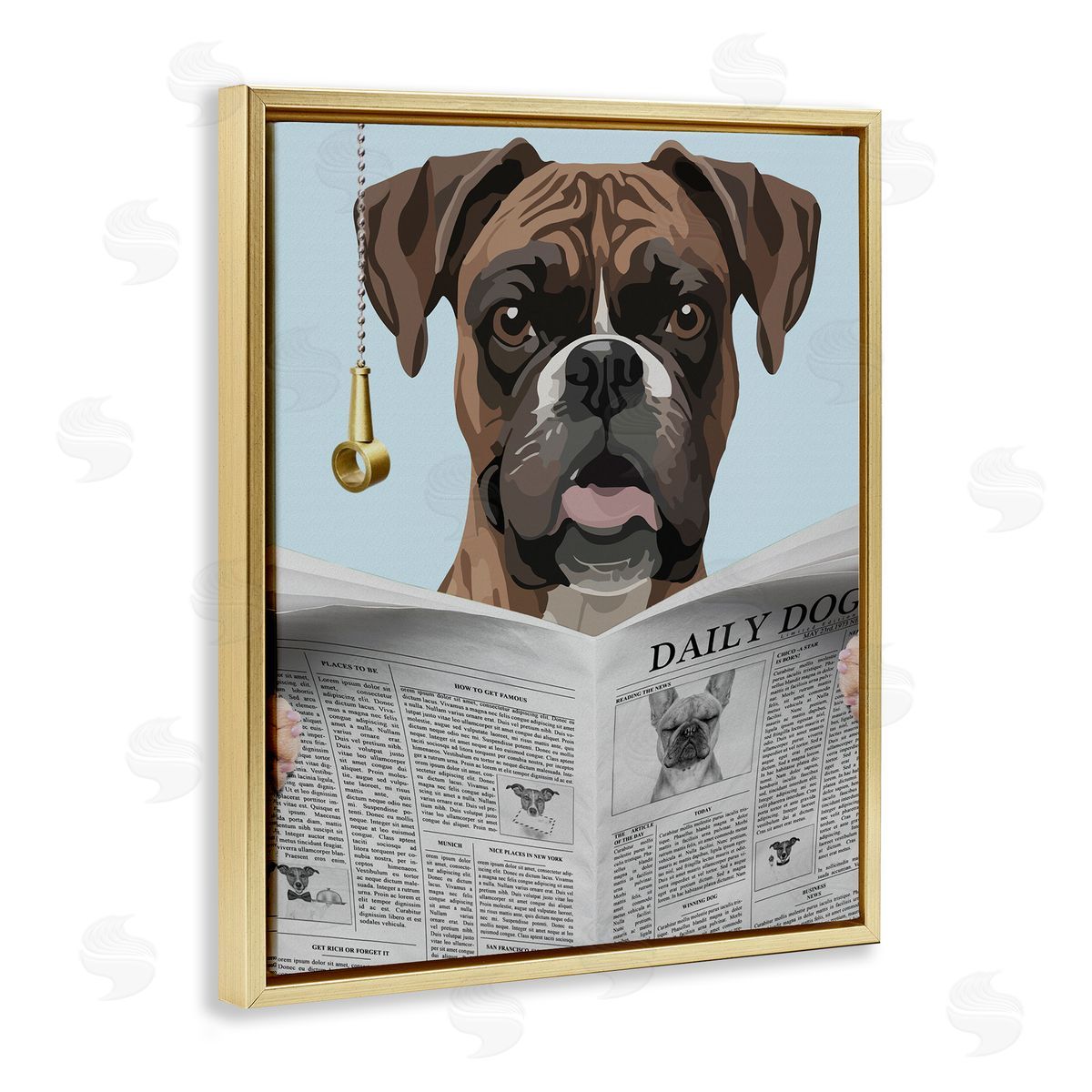 Jesse Keith Boxer News Bathroom Humor Canvas Wall Art Print
