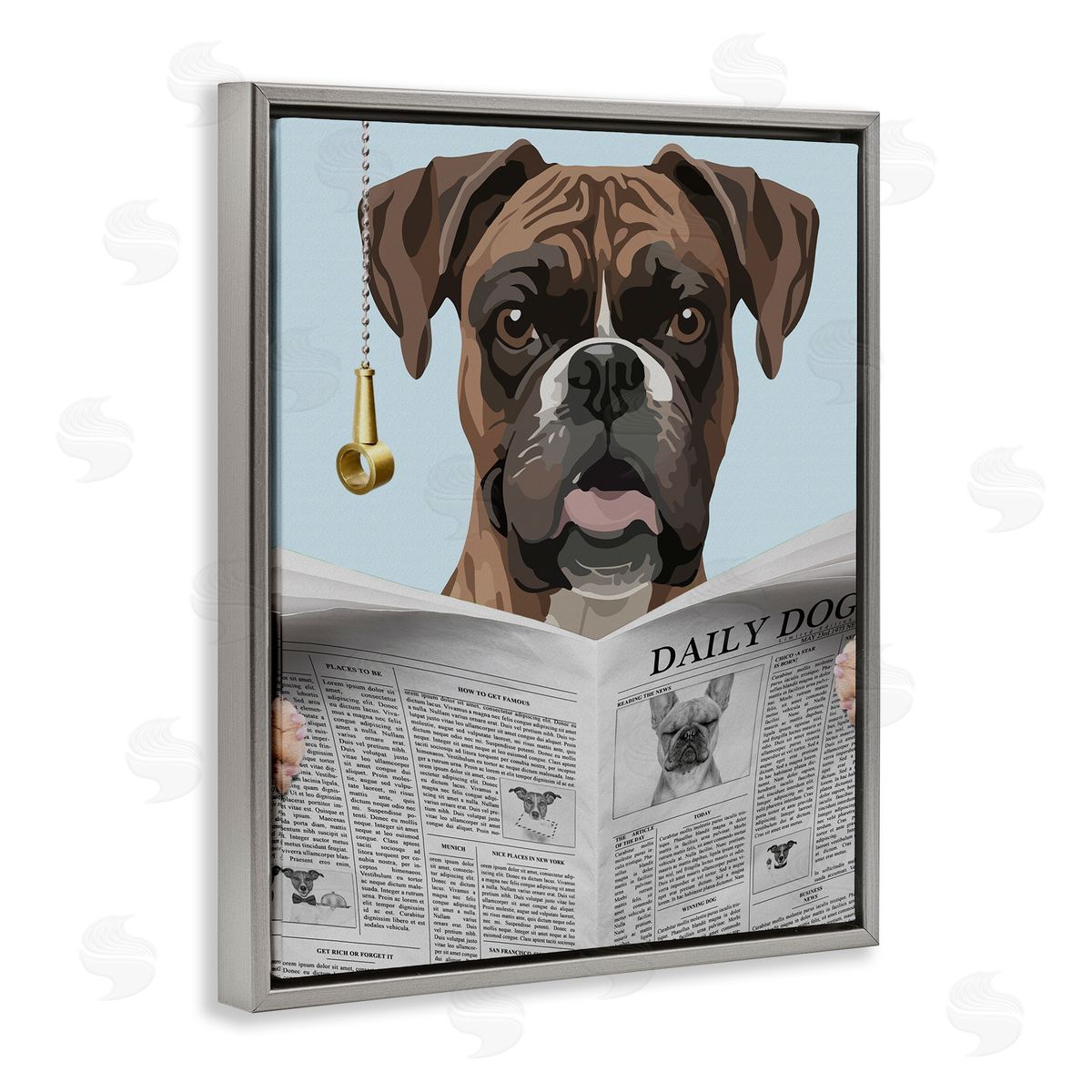 Jesse Keith Boxer News Bathroom Humor Canvas Wall Art Print