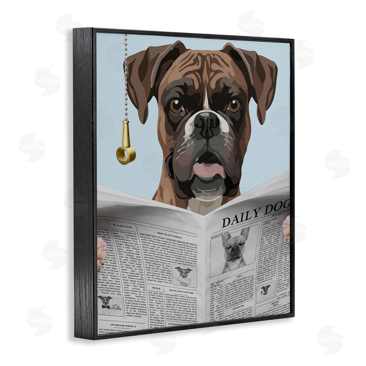 Jesse Keith Boxer News Bathroom Humor Canvas Wall Art Print