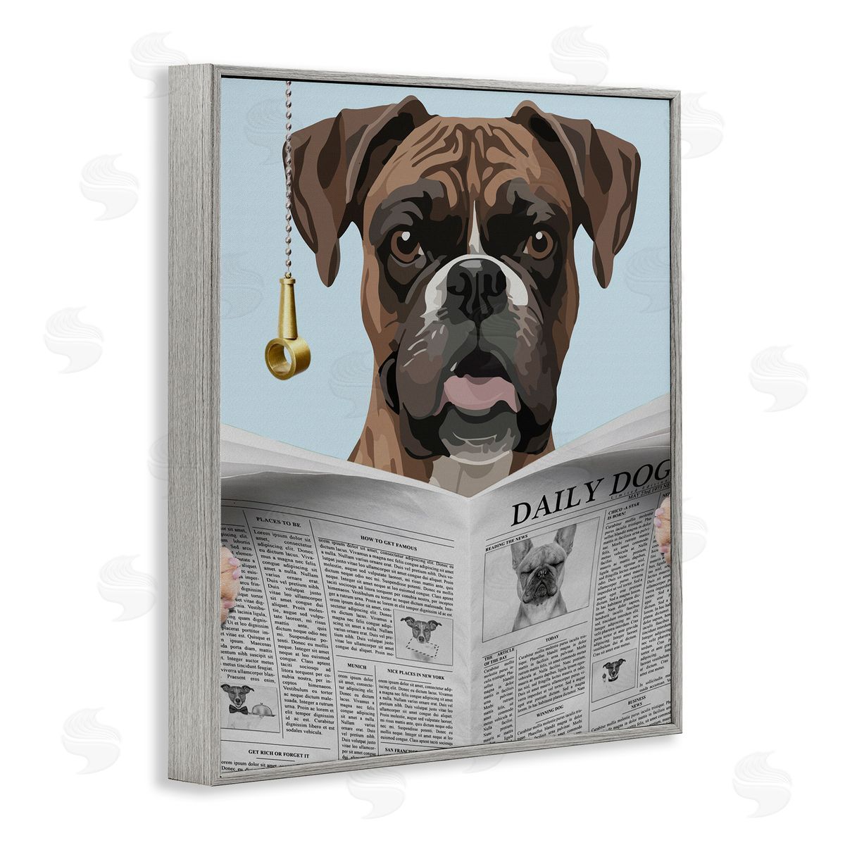 Jesse Keith Boxer News Bathroom Humor Canvas Wall Art Print