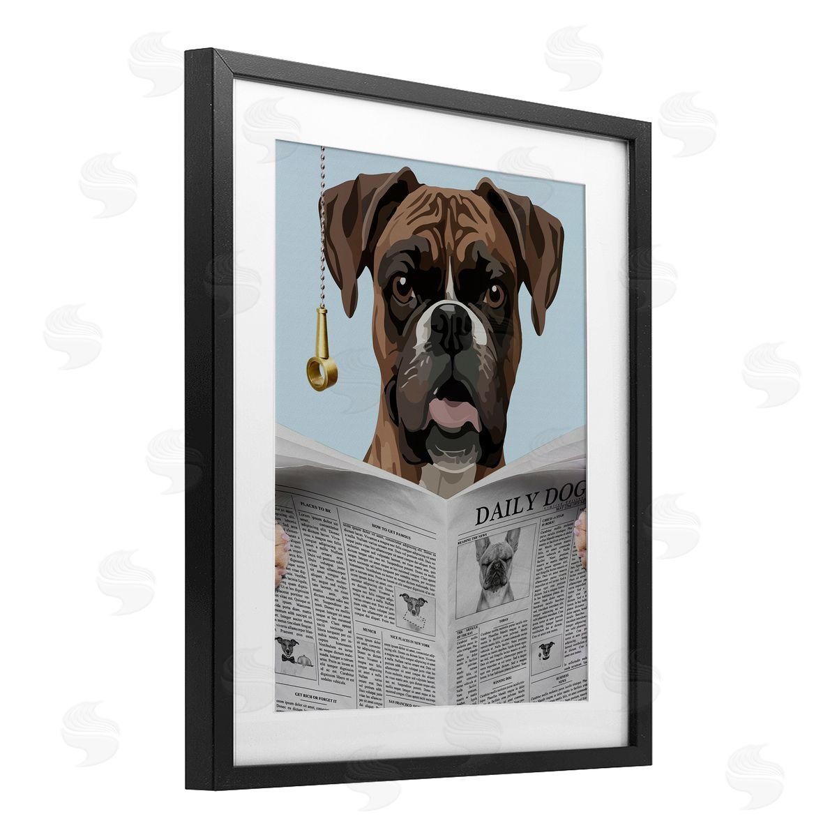Jesse Keith Boxer News Bathroom Humor Canvas Wall Art Print