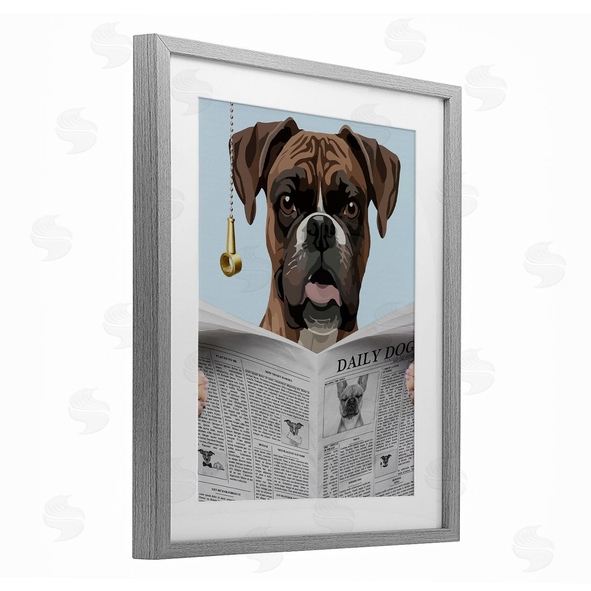 Jesse Keith Boxer News Bathroom Humor Canvas Wall Art Print