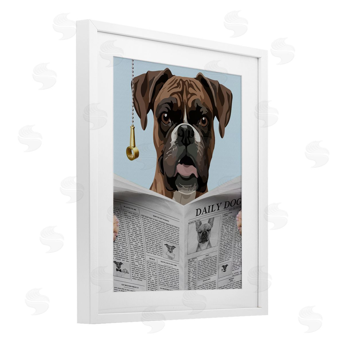 Jesse Keith Boxer News Bathroom Humor Canvas Wall Art Print