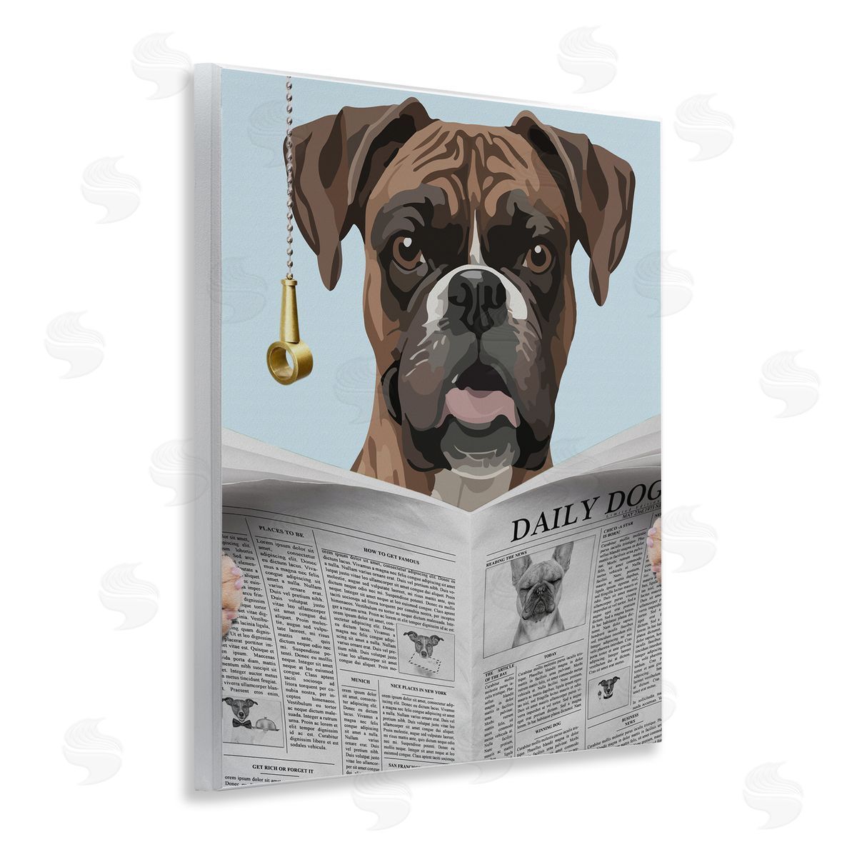 Jesse Keith Boxer News Bathroom Humor Canvas Wall Art Print