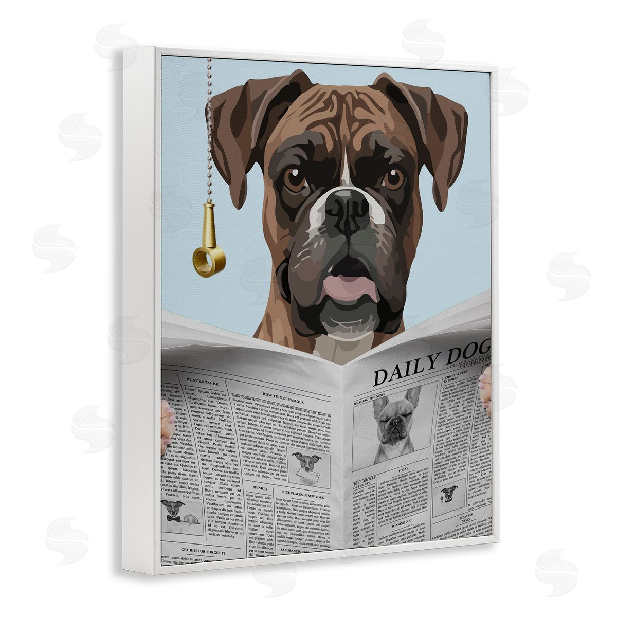 Jesse Keith Boxer News Bathroom Humor Canvas Wall Art Print