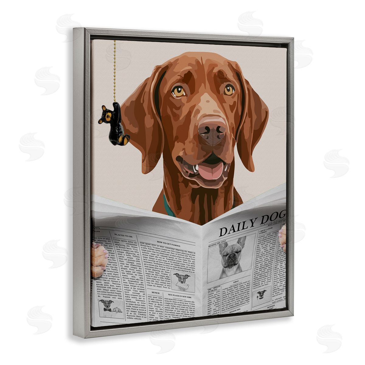 Jesse Keith Daily Hound Bathroom Humor Canvas Wall Art Print