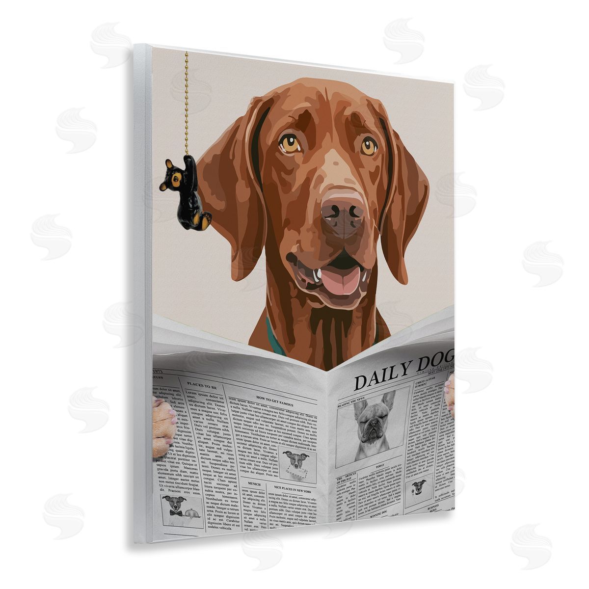 Jesse Keith Daily Hound Bathroom Humor Canvas Wall Art Print