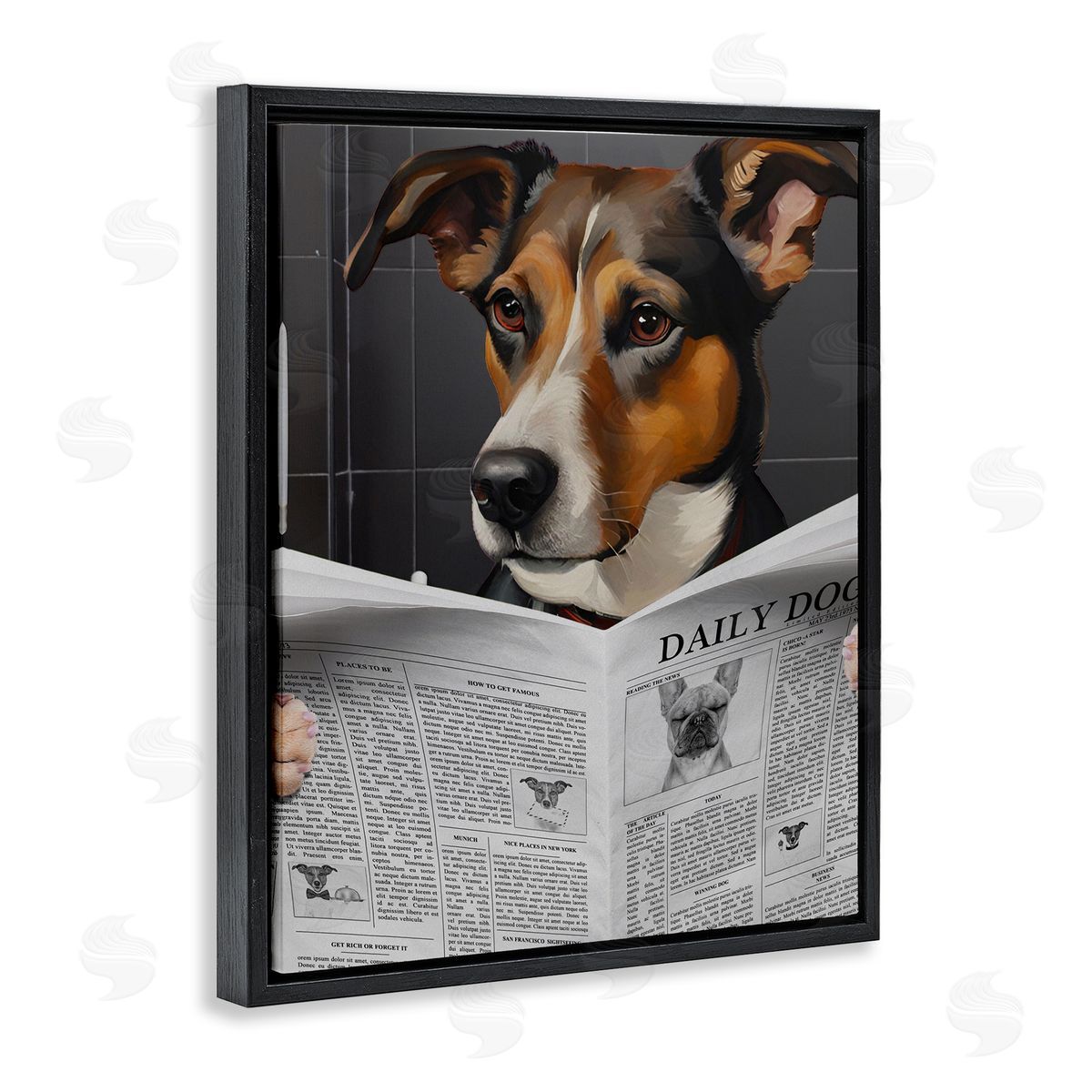 Jesse Keith Daily Poochie Bathroom Humor Canvas Wall Art Print