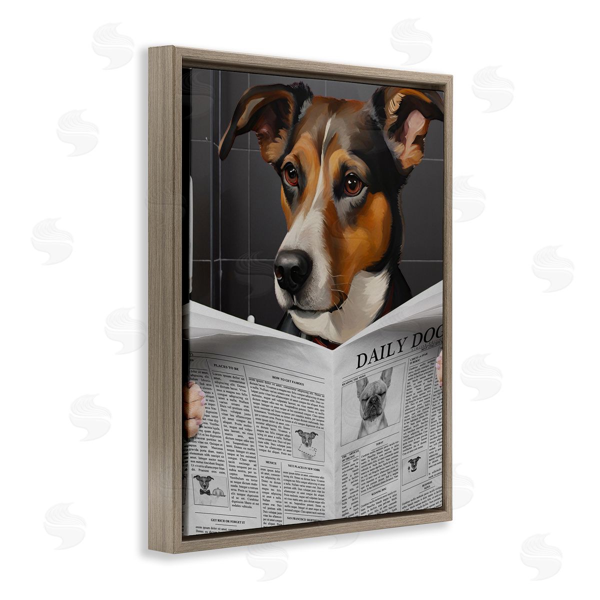Jesse Keith Daily Poochie Bathroom Humor Canvas Wall Art Print