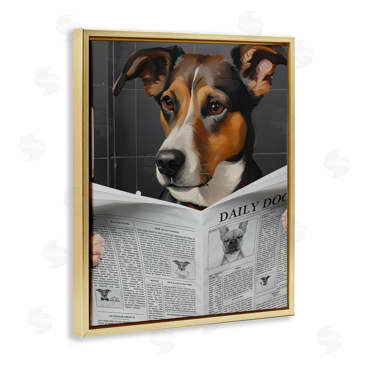 Jesse Keith Daily Poochie Bathroom Humor Canvas Wall Art Print