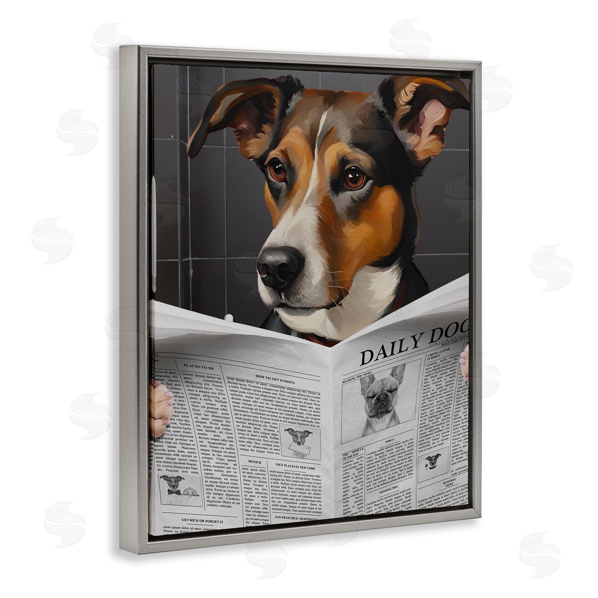 Jesse Keith Daily Poochie Bathroom Humor Canvas Wall Art Print