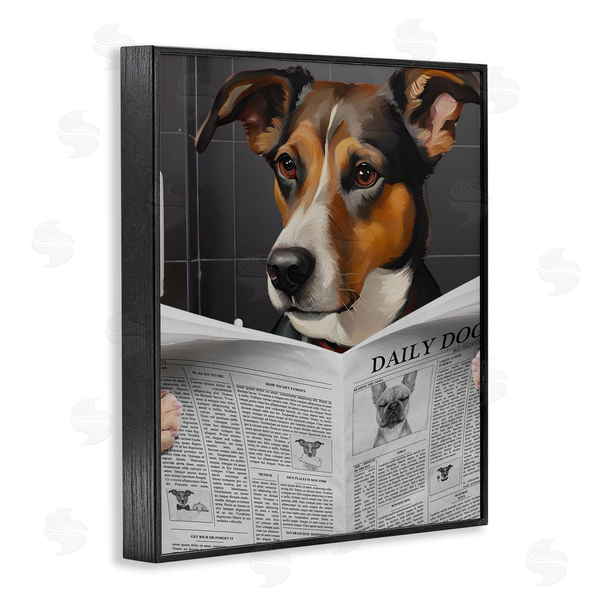 Jesse Keith Daily Poochie Bathroom Humor Canvas Wall Art Print