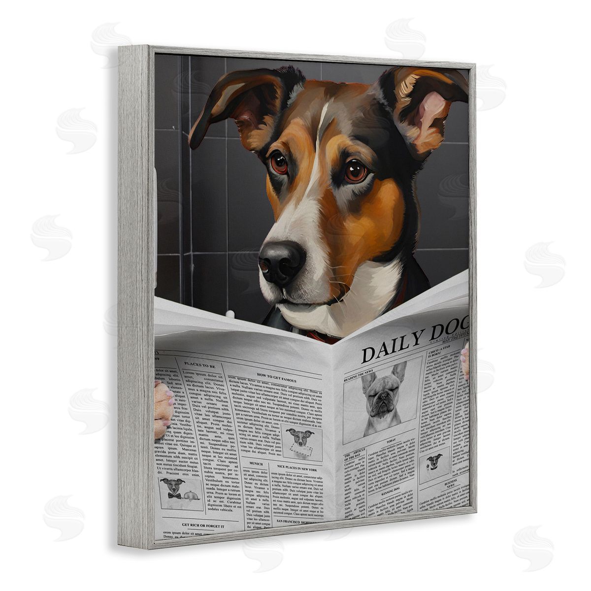Jesse Keith Daily Poochie Bathroom Humor Canvas Wall Art Print