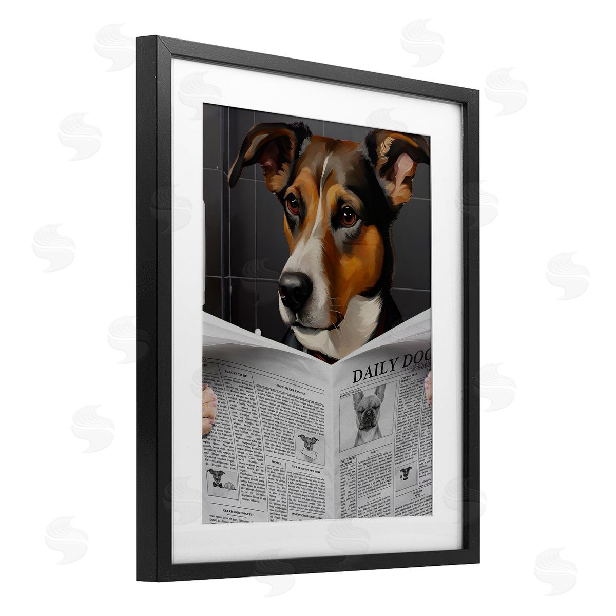 Jesse Keith Daily Poochie Bathroom Humor Canvas Wall Art Print