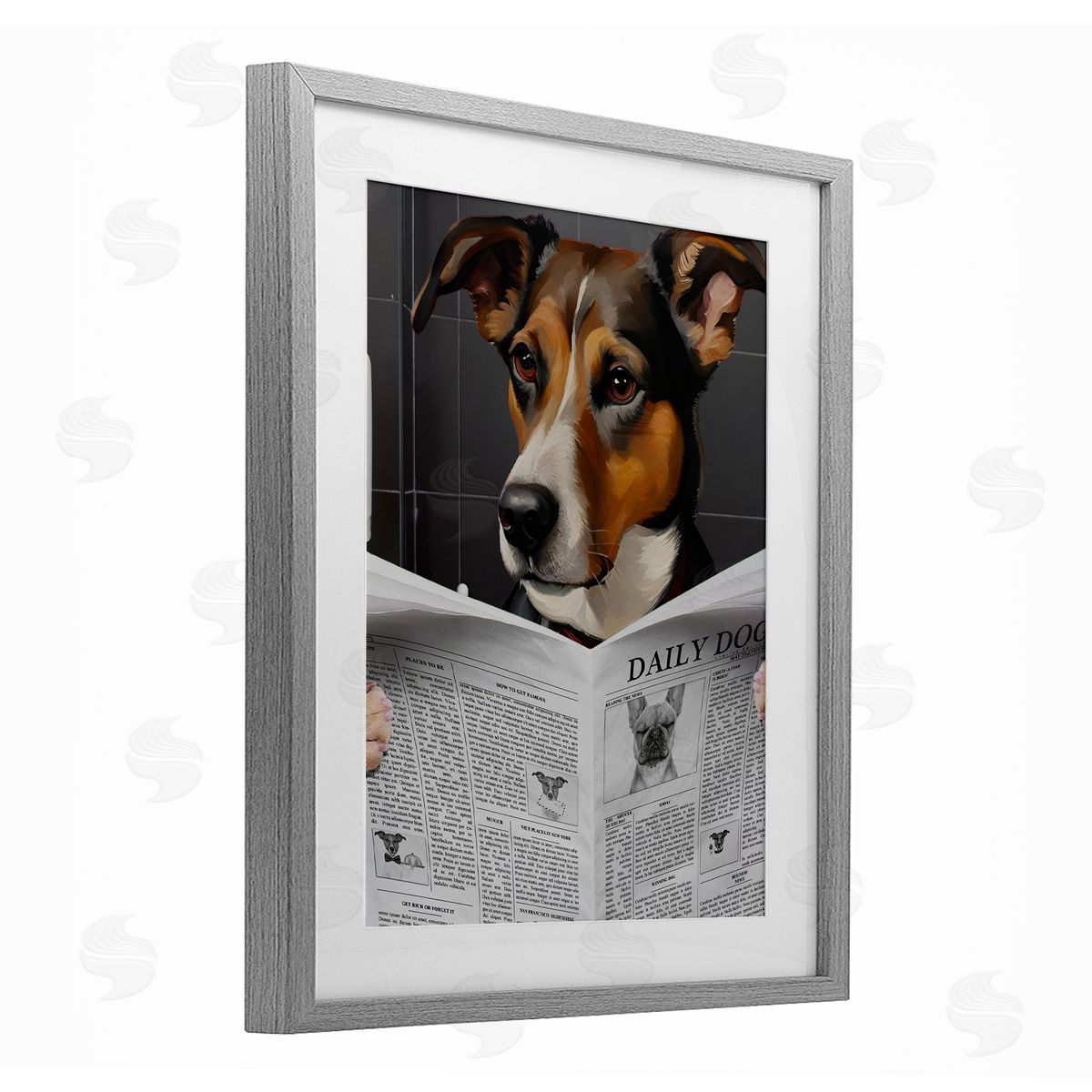 Jesse Keith Daily Poochie Bathroom Humor Canvas Wall Art Print