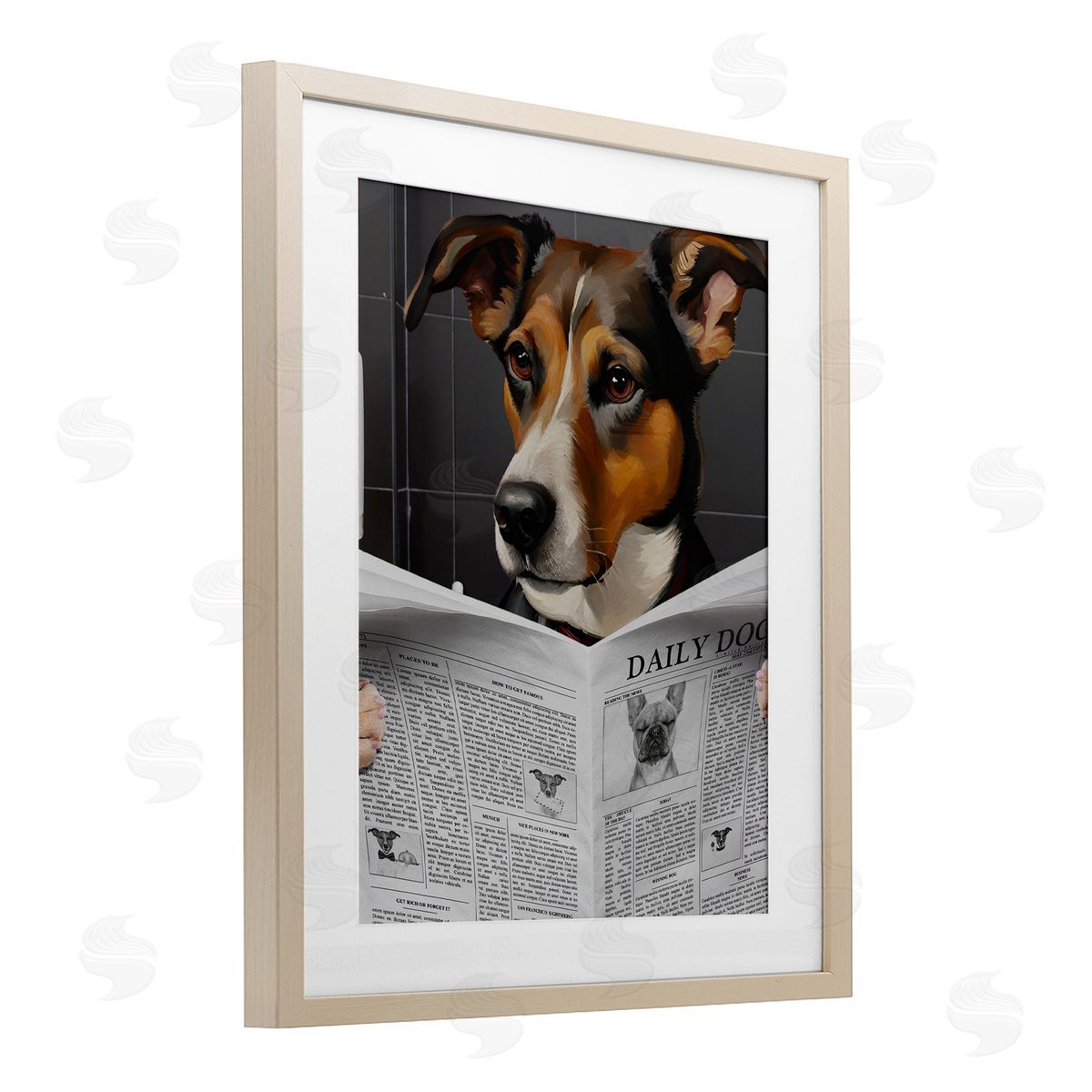 Jesse Keith Daily Poochie Bathroom Humor Canvas Wall Art Print