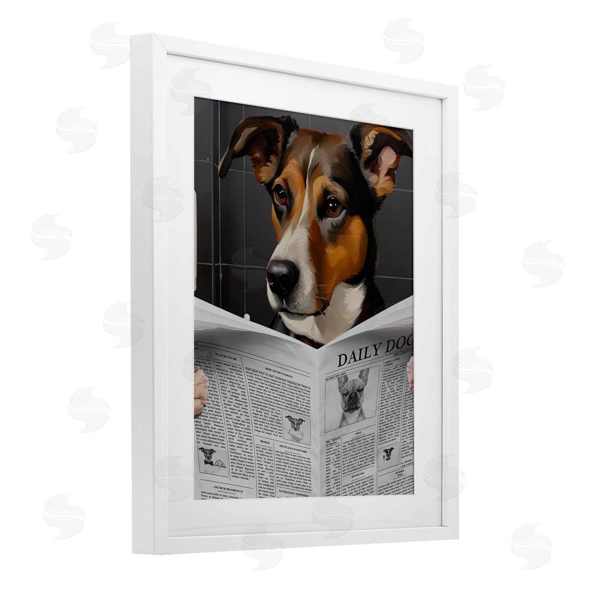 Jesse Keith Daily Poochie Bathroom Humor Canvas Wall Art Print