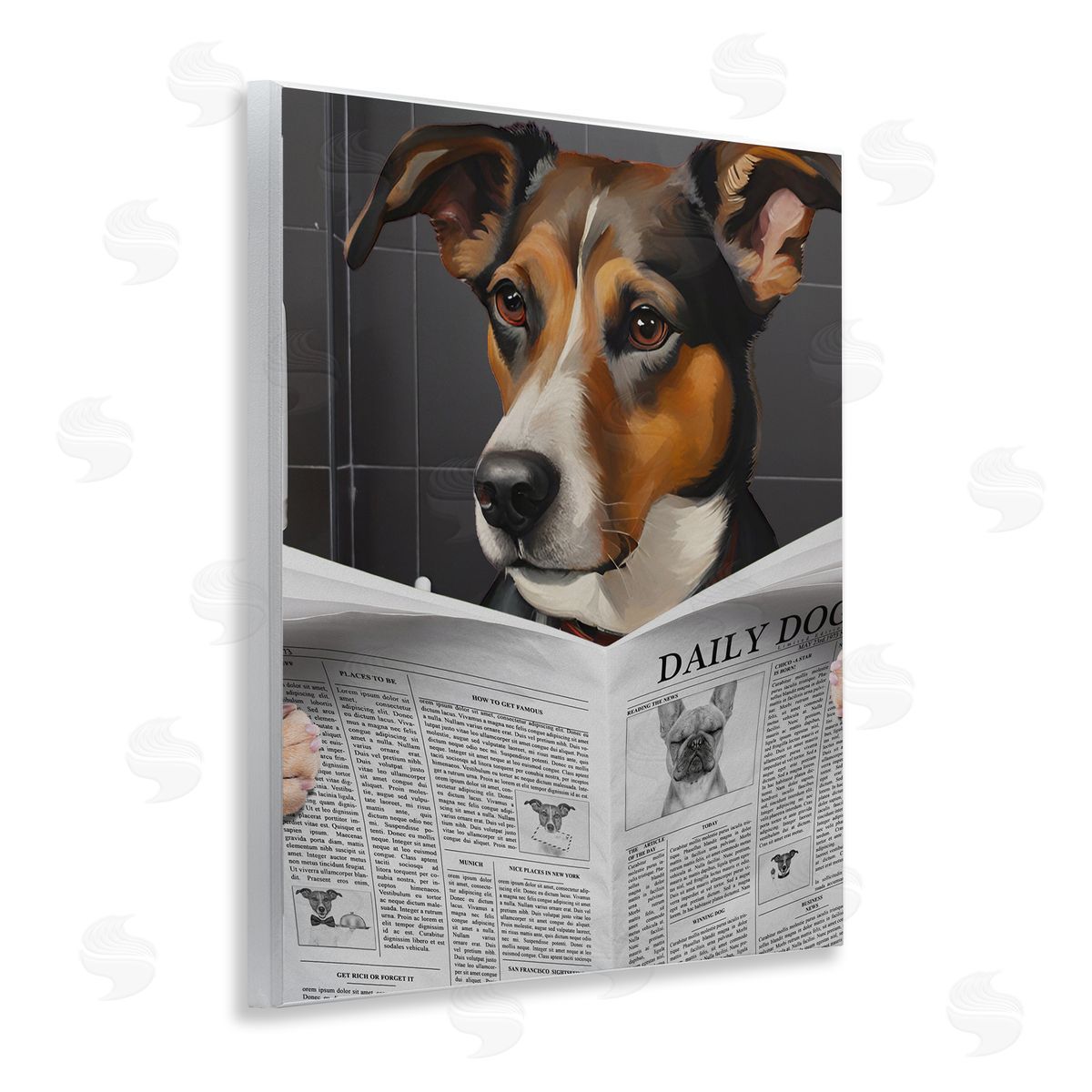 Jesse Keith Daily Poochie Bathroom Humor Canvas Wall Art Print
