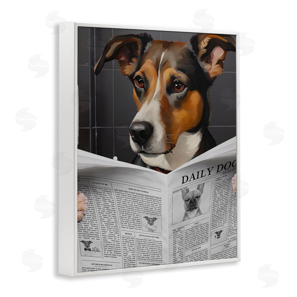 Jesse Keith Daily Poochie Bathroom Humor Canvas Wall Art Print