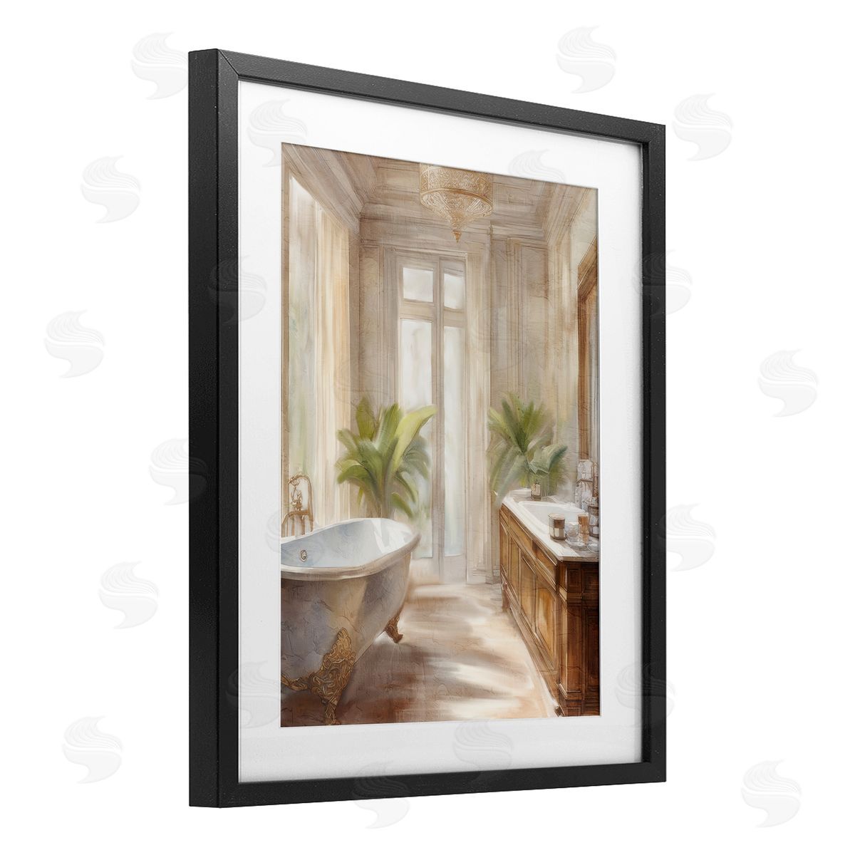 Kim Allen Serenity Bath Bathroom Painting Canvas Wall Art Print