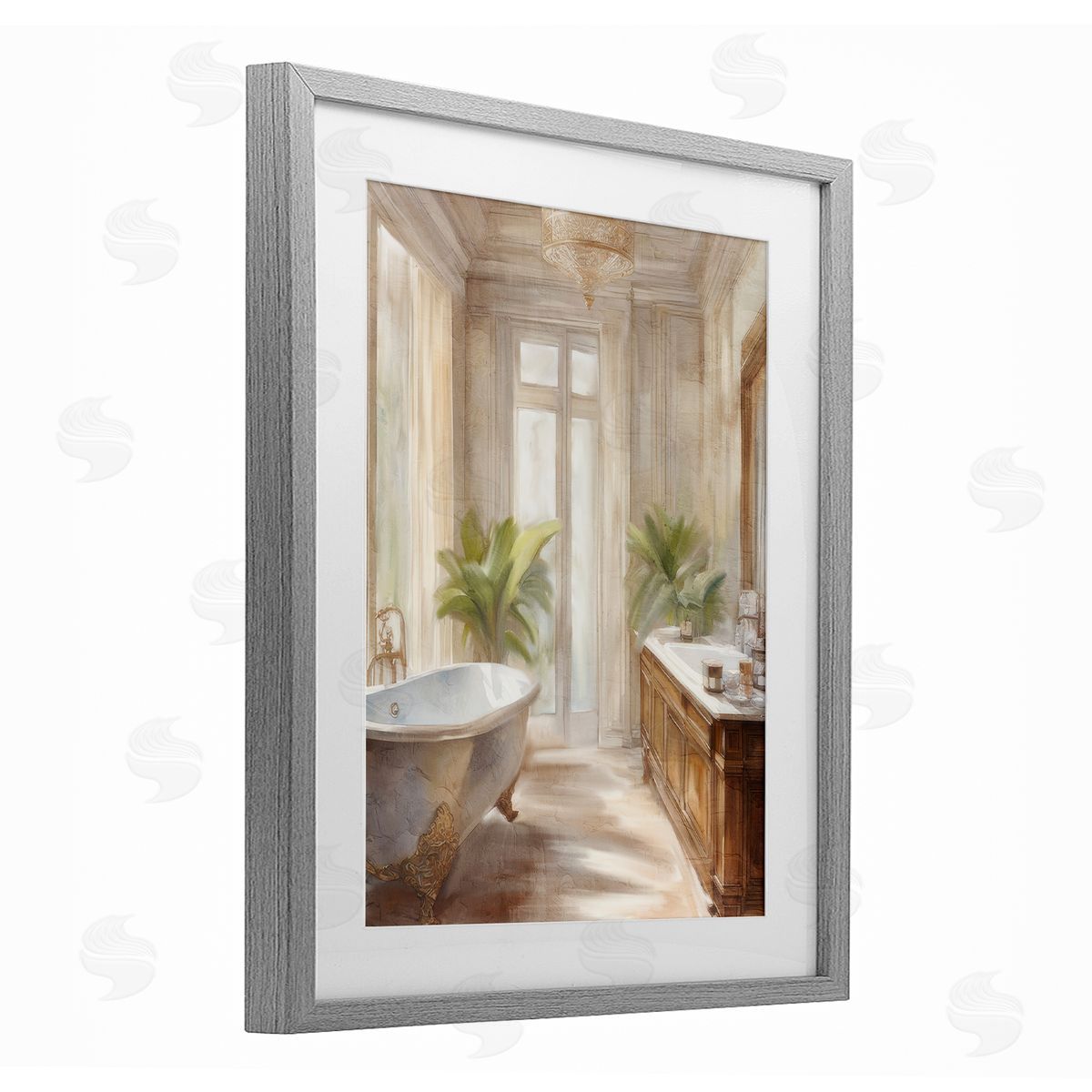 Kim Allen Serenity Bath Bathroom Painting Canvas Wall Art Print