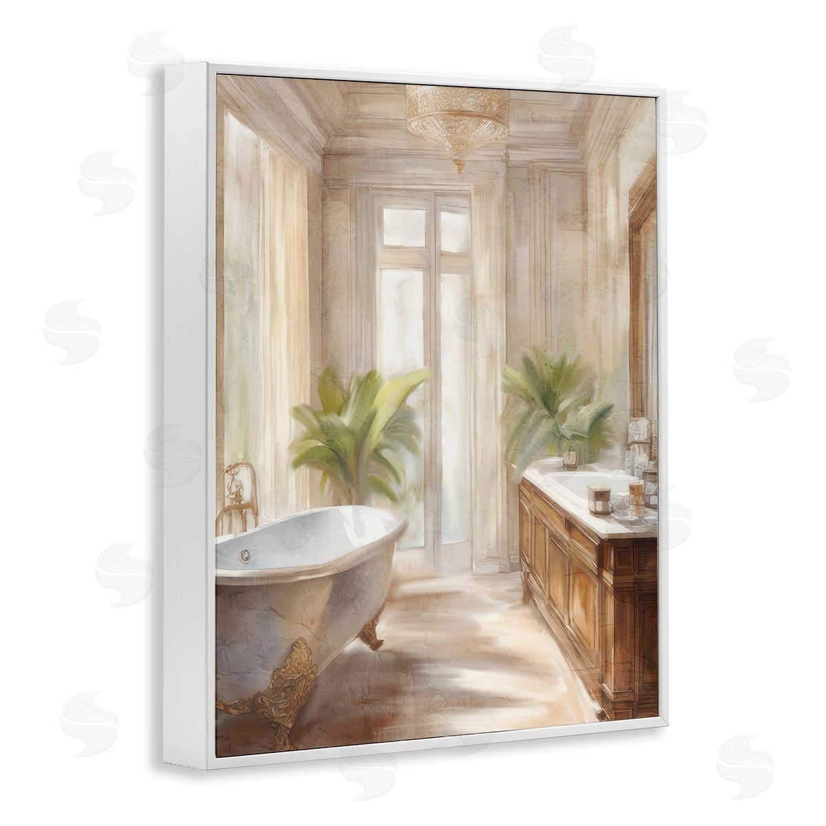 Kim Allen Serenity Bath Bathroom Painting Canvas Wall Art Print