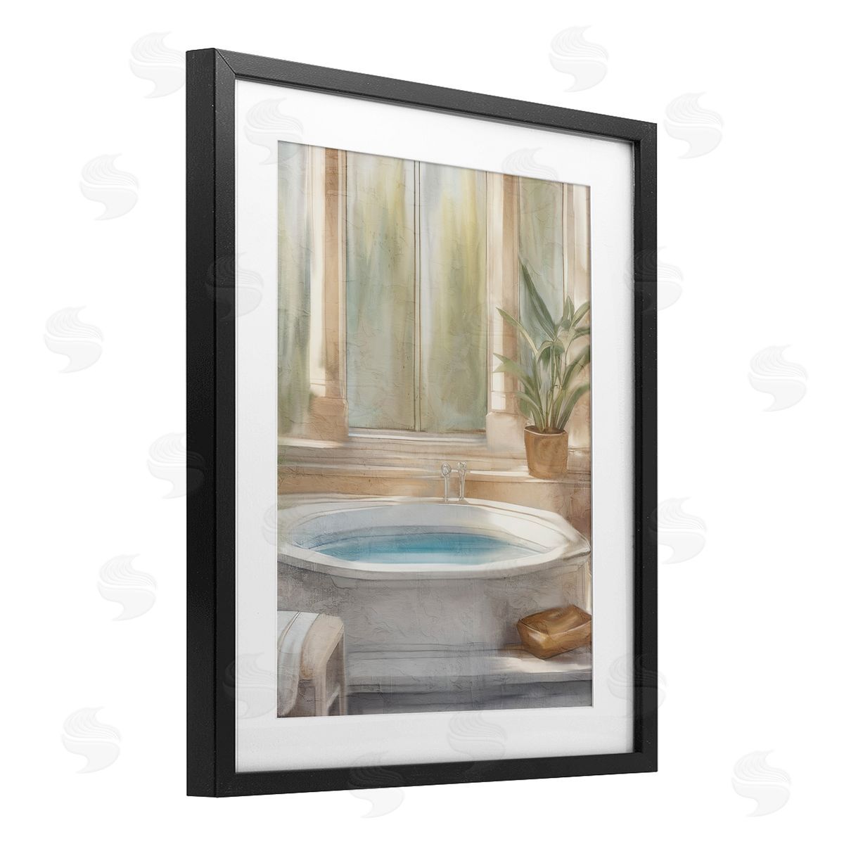 Kim Allen Serenity Bath Bathroom Scene Canvas Wall Art Print
