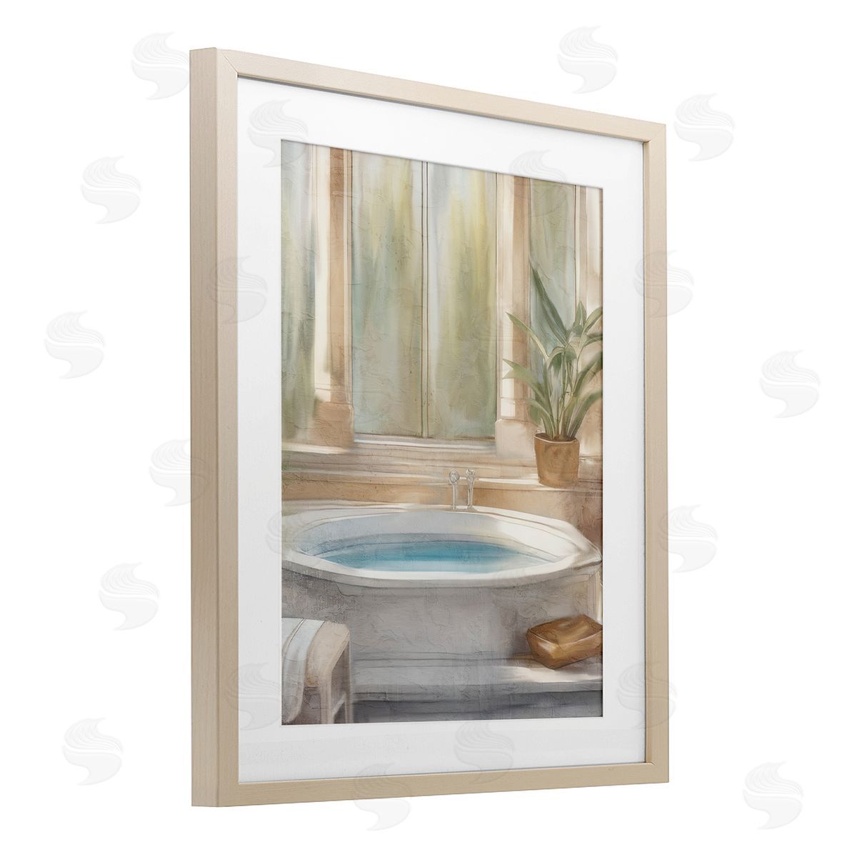 Kim Allen Serenity Bath Bathroom Scene Canvas Wall Art Print