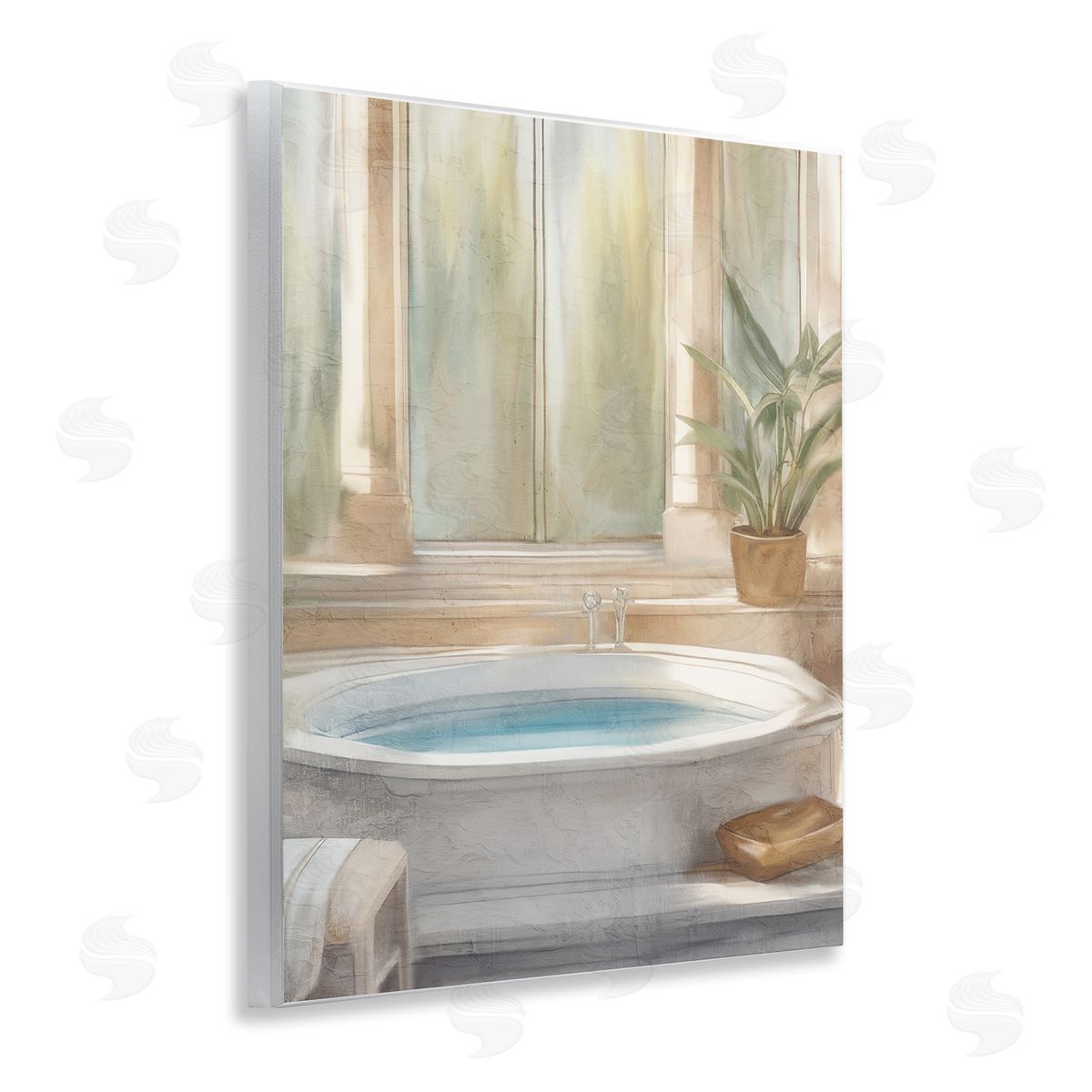 Kim Allen Serenity Bath Bathroom Scene Canvas Wall Art Print