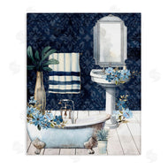 Kim Allen | Blue Bath Floral Scene