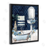 Kim Allen | Blue Bath Floral Scene