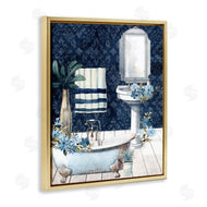 Kim Allen | Blue Bath Floral Scene