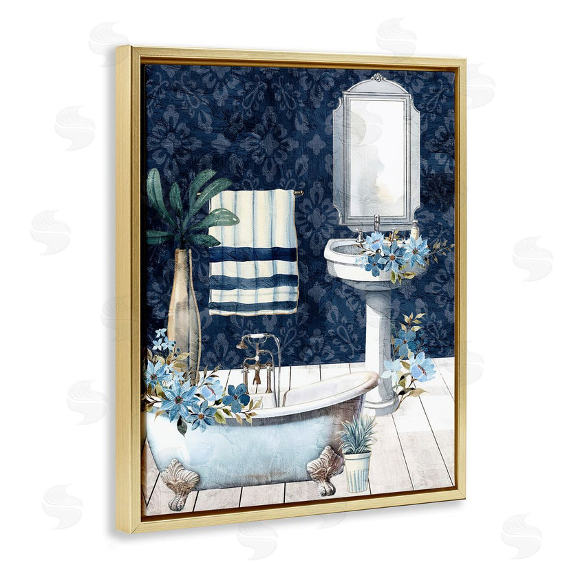 Kim Allen | Blue Bath Floral Scene