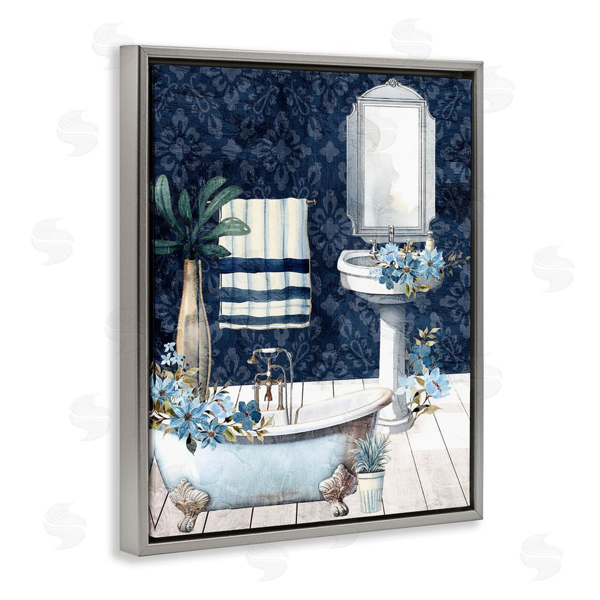Kim Allen | Blue Bath Floral Scene