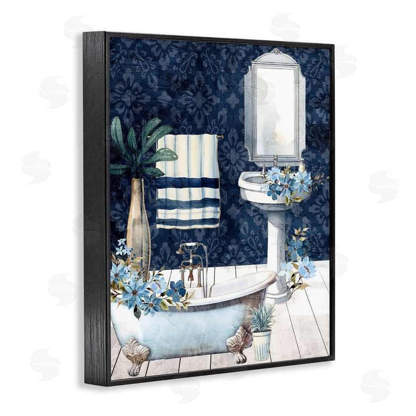Kim Allen | Blue Bath Floral Scene