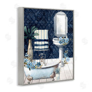Kim Allen | Blue Bath Floral Scene