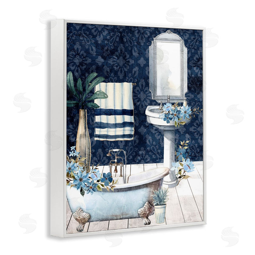 Kim Allen | Blue Bath Floral Scene