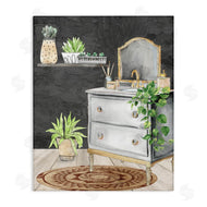 Kim Allen | Relaxed Green Bath Vanity
