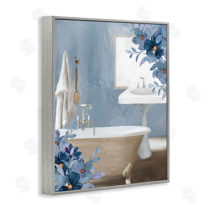Kim Allen | Bathroom Blues Floral Tub