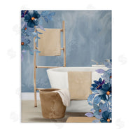 Kim Allen | Bathroom Blues Floral Scene