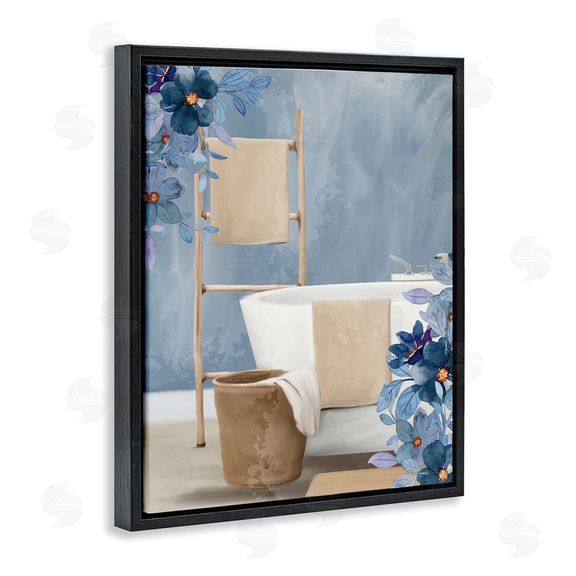 Kim Allen | Bathroom Blues Floral Scene