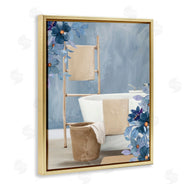 Kim Allen | Bathroom Blues Floral Scene