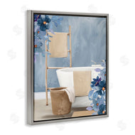 Kim Allen | Bathroom Blues Floral Scene