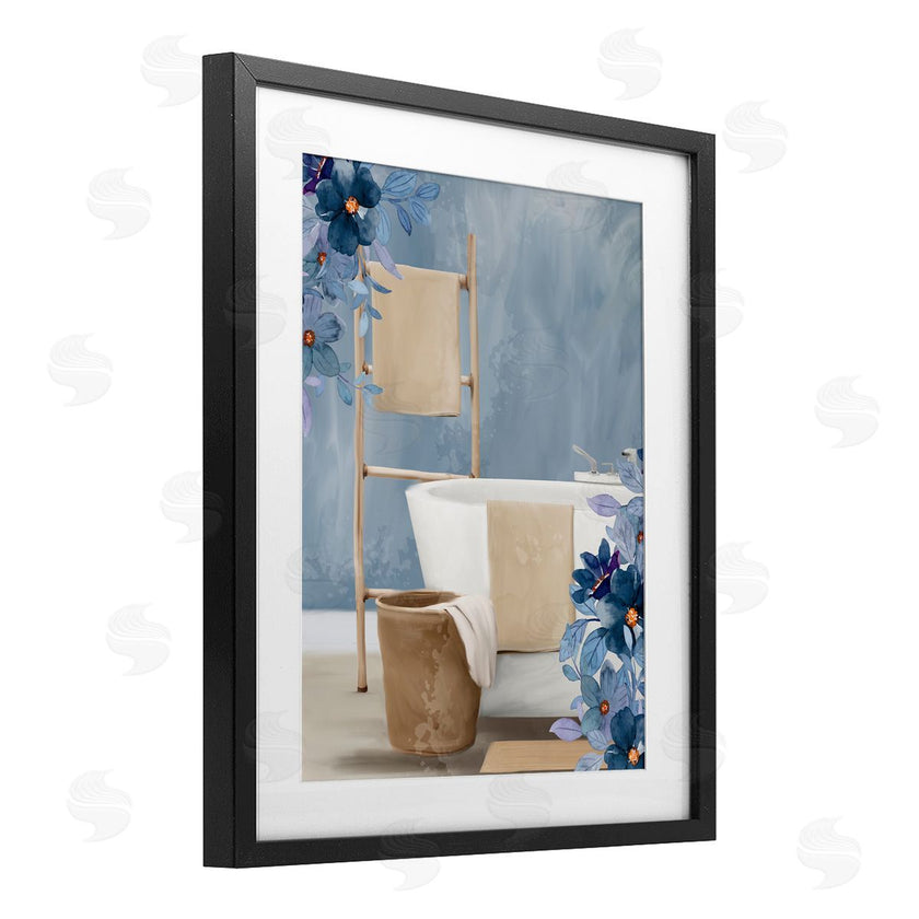 Kim Allen | Bathroom Blues Floral Scene