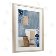 Kim Allen | Bathroom Blues Floral Scene